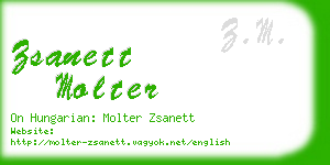 zsanett molter business card